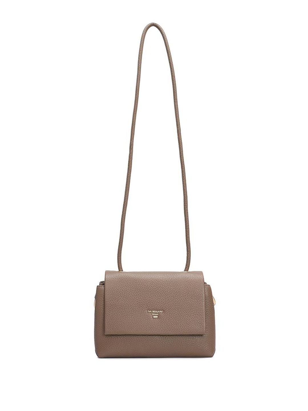 Da Milano Solid Crossbody Leather Sling Bag