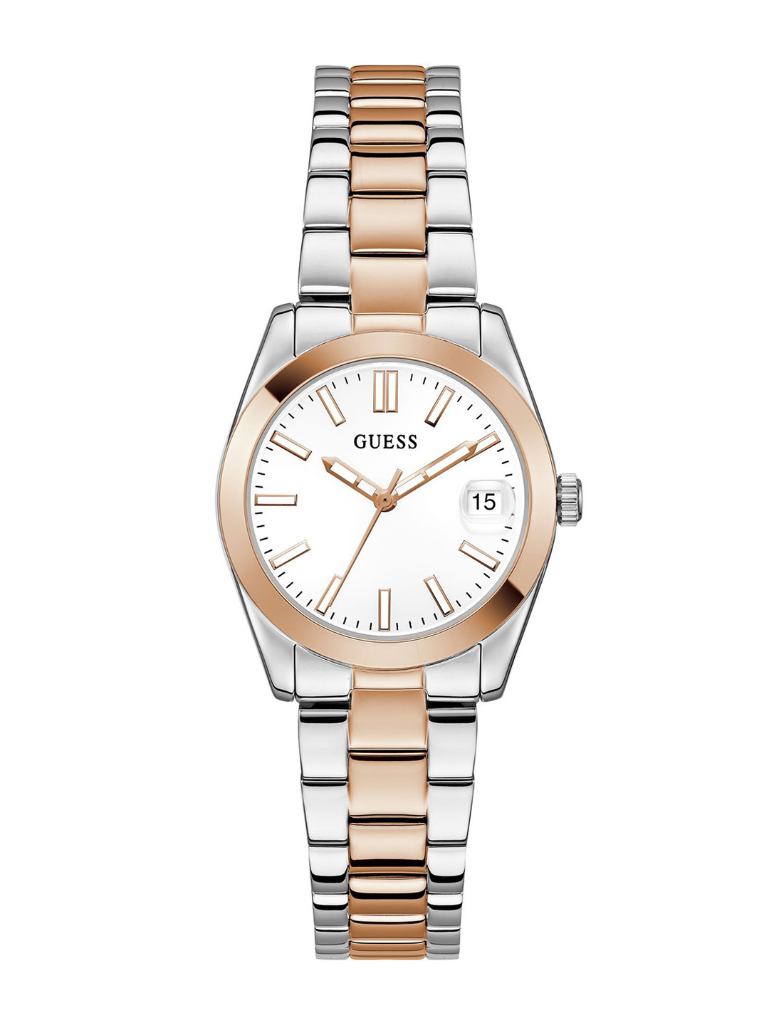 GUESS Women Alice Round Dial & Bracelet Style Straps Analogue Watch GW0934L6