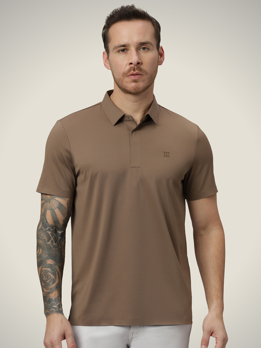 Hektor Hidden Button Twill Bonded Wrinkle Resistant & Moisture Wicking Polo Tshirt