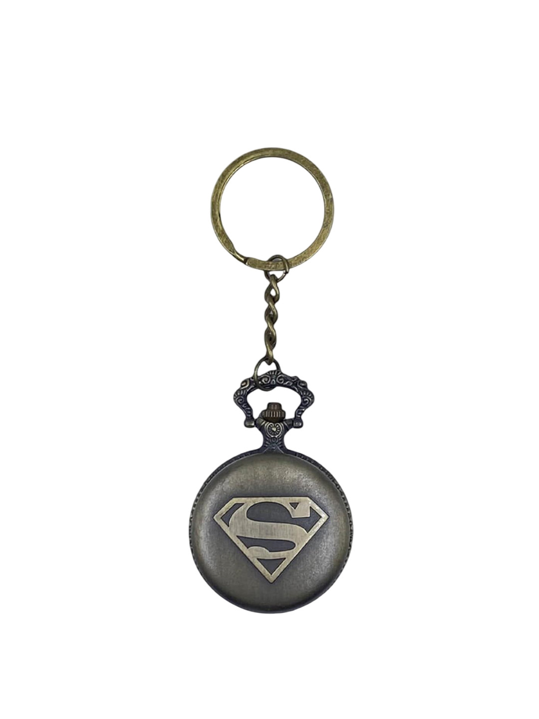 AUGEN Paris Design Retro Vintage Pocket Watch Key Chain With Key Ring