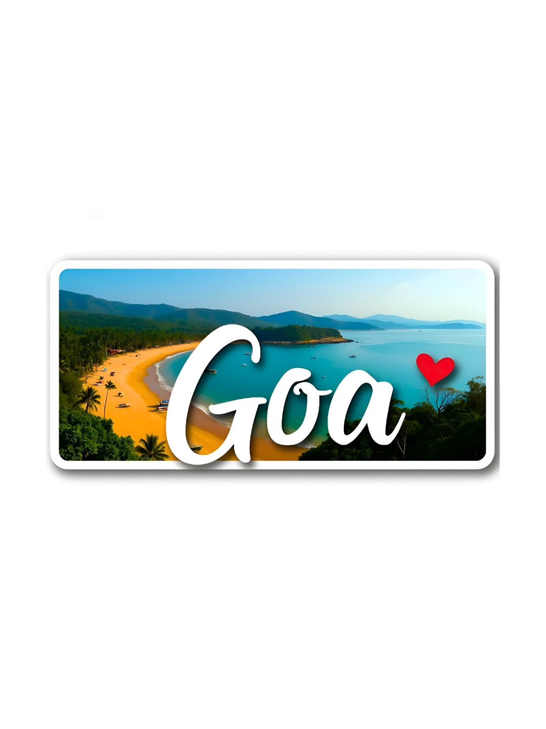 GIFTODAY Green & Blue Goa Printed Fridge Magnets