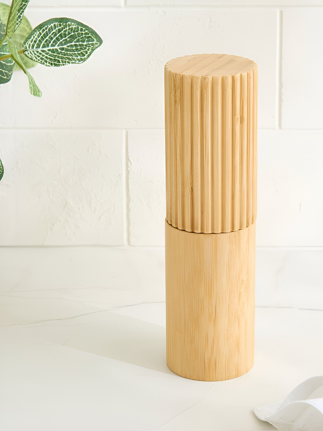 Home Centre Regal Luxe Bloom Brown Bamboo Salt and Pepper Shakers