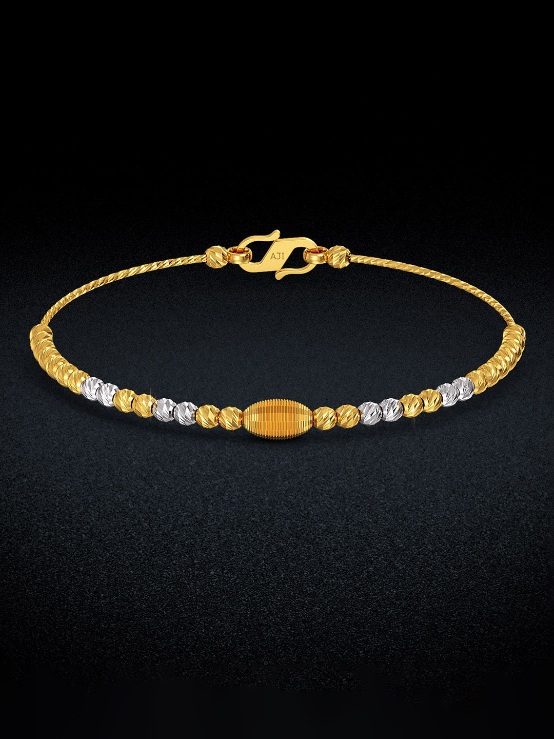 Joyalukkas Women 22Kt S-Hook Closure Stunning Gold Bracelet- 5.112 gm