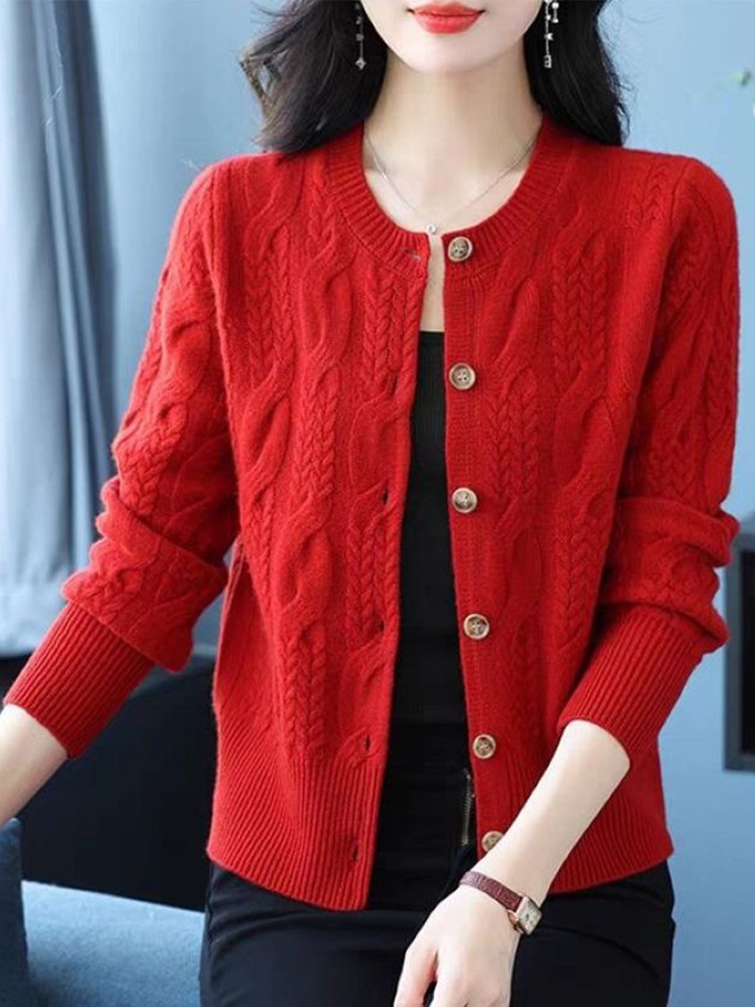 StyleCast Women Loose Fit Long Sleeves Cardigan