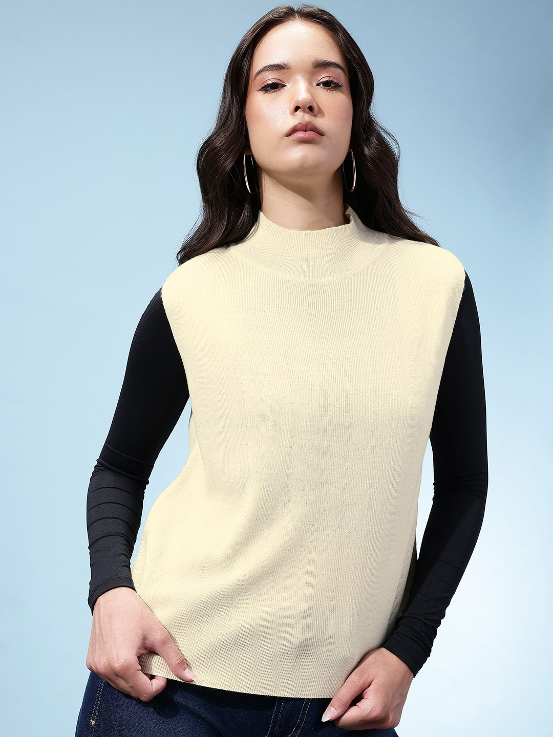 glitchez High-Neck Sweater Vest