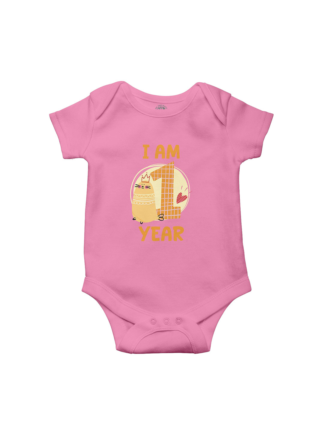 THE PRINT PLATTER Infants I Am One Year Printed Cotton Bodysuit