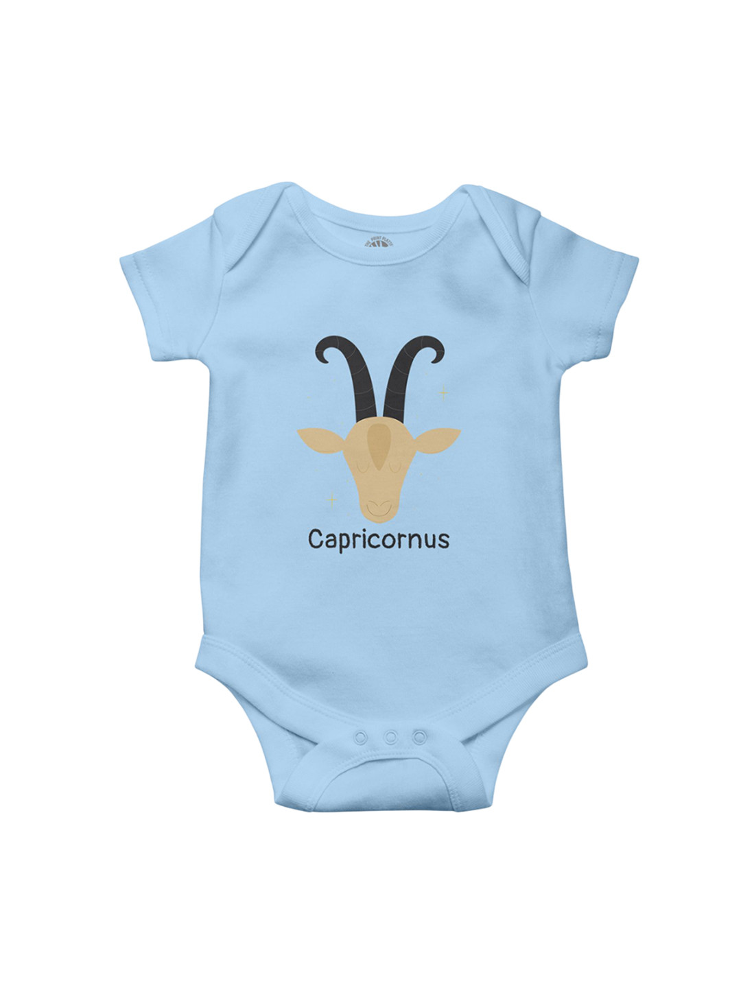 THE PRINT PLATTER Kids  Capricornus Printed Cotton Envelope Neck Ultra Bio Wash Bodysuit