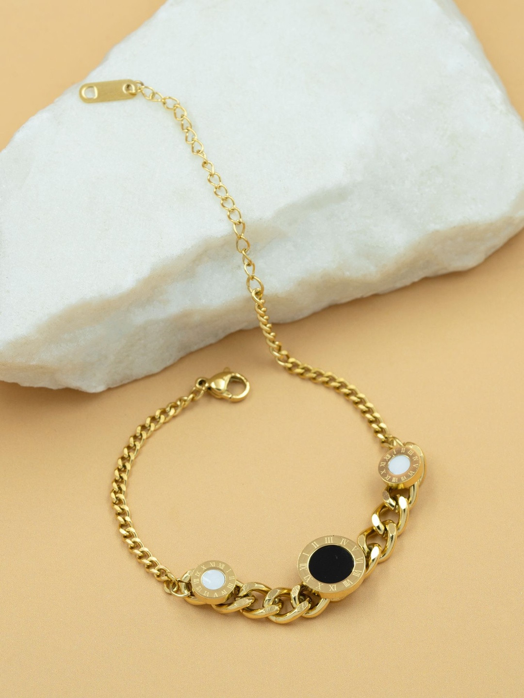 ARTKLIM Stainless Steel Gold-Plated Anti Tarnish Chunky Chain Wraparound Bracelet