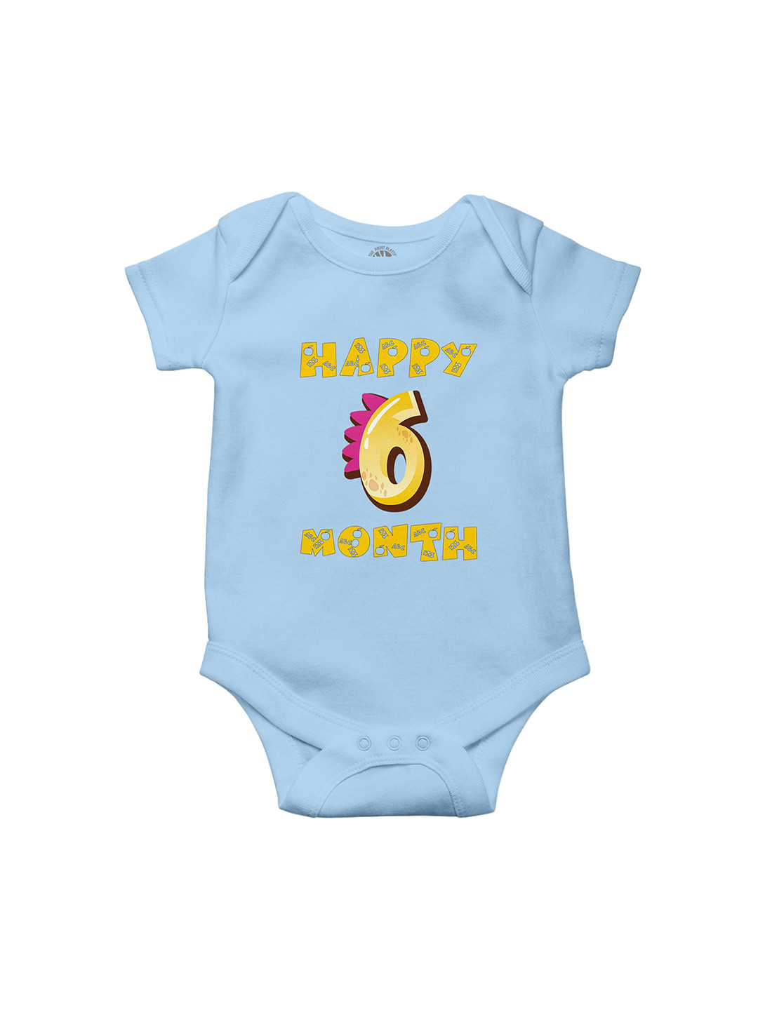 THE PRINT PLATTER Kids 6 Month Printed Ultra bio wash with Envelope Neck Cotton Bodysuit