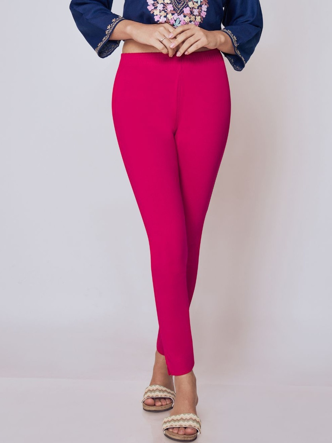 Lango Cotton Ankle Length Leggings with  2 Pockets