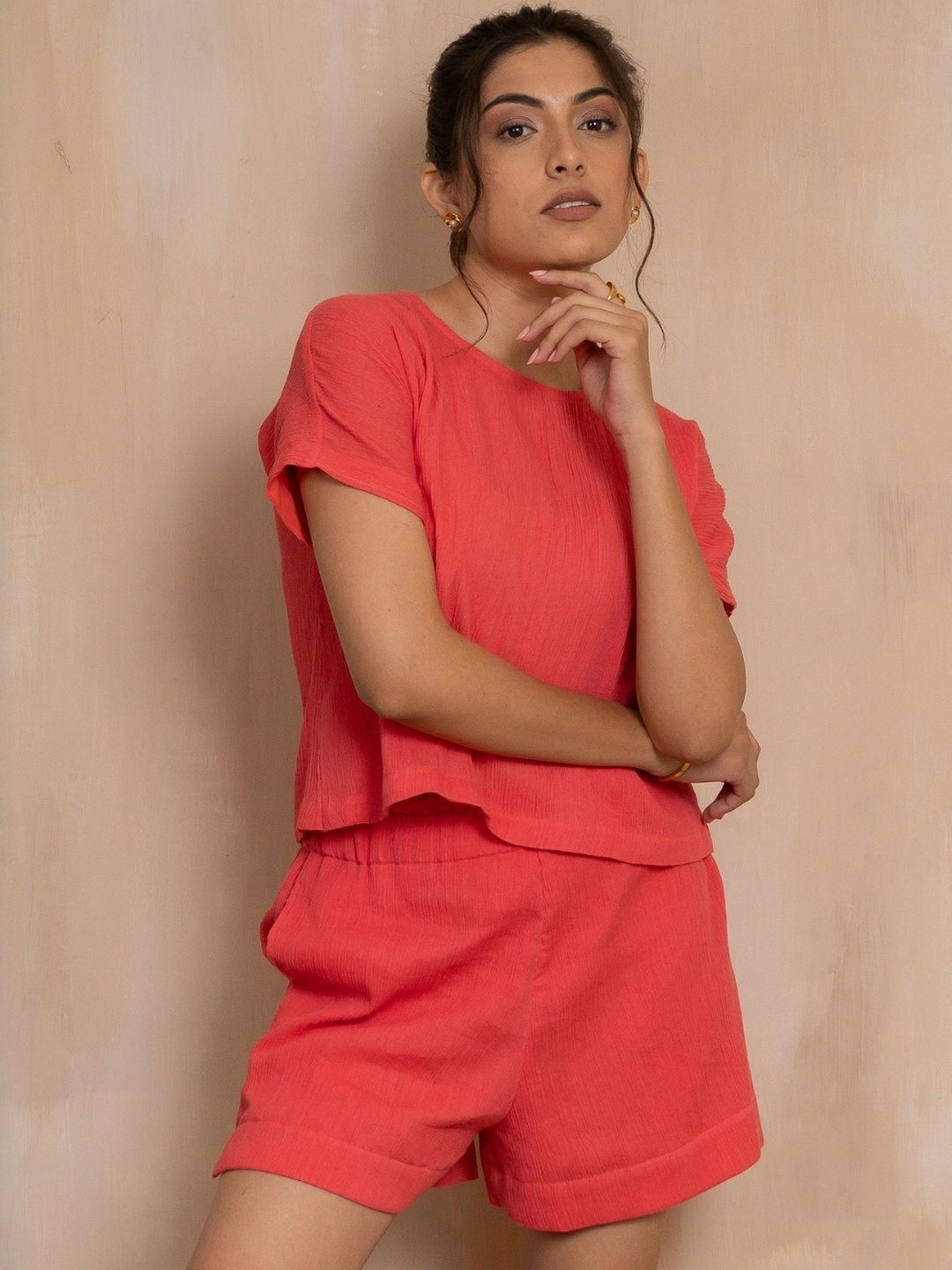 TRUE TONES Women Short Sleeves Tops