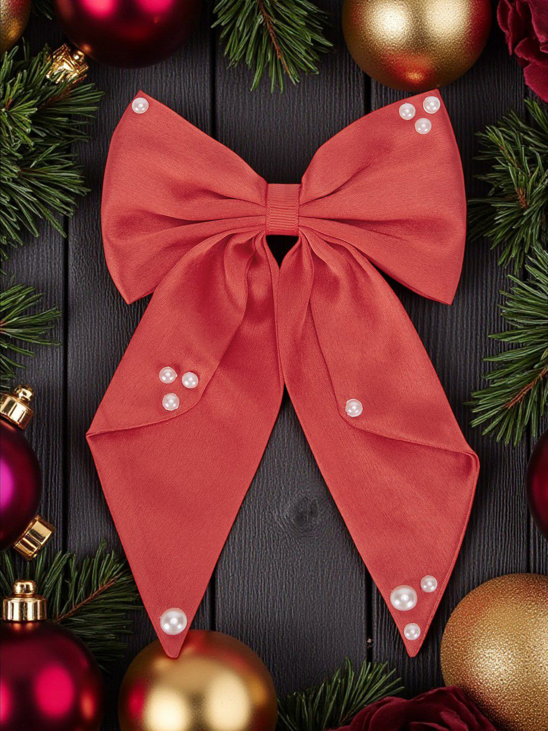 RIBBON CANDY Ribbon Candy Big fancy satin bow on alligator clip