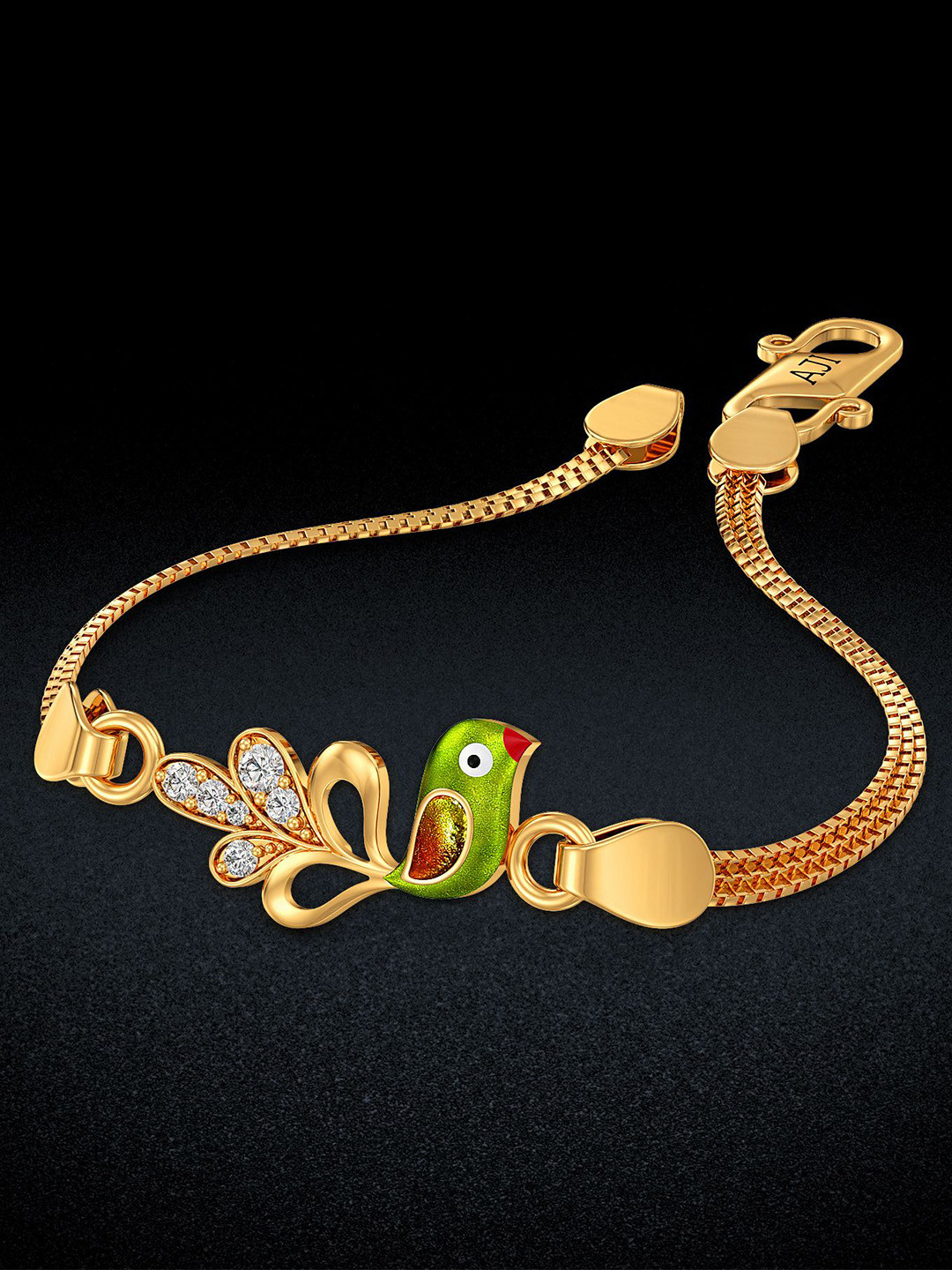 Joyalukkas Unisex 22KT Adorable S-Hook Gold Bracelet - 3.918g
