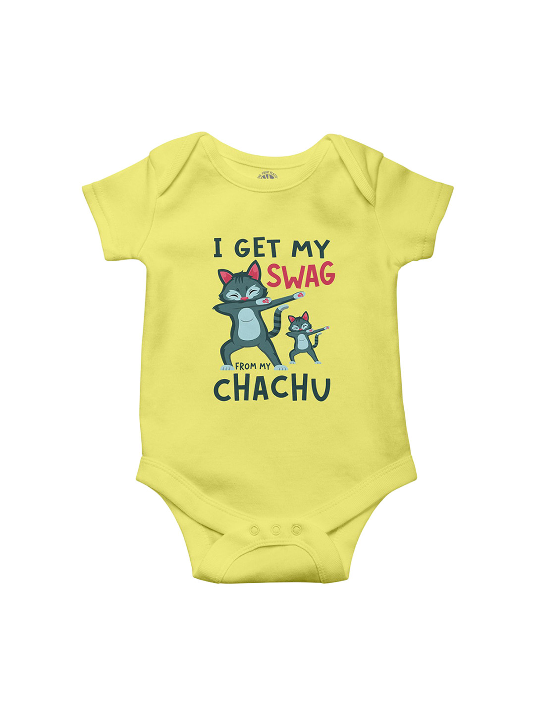 THE PRINT PLATTER Kids Cartoon Character Printed Round Neck Short Sleeves Cotton Bodysuit