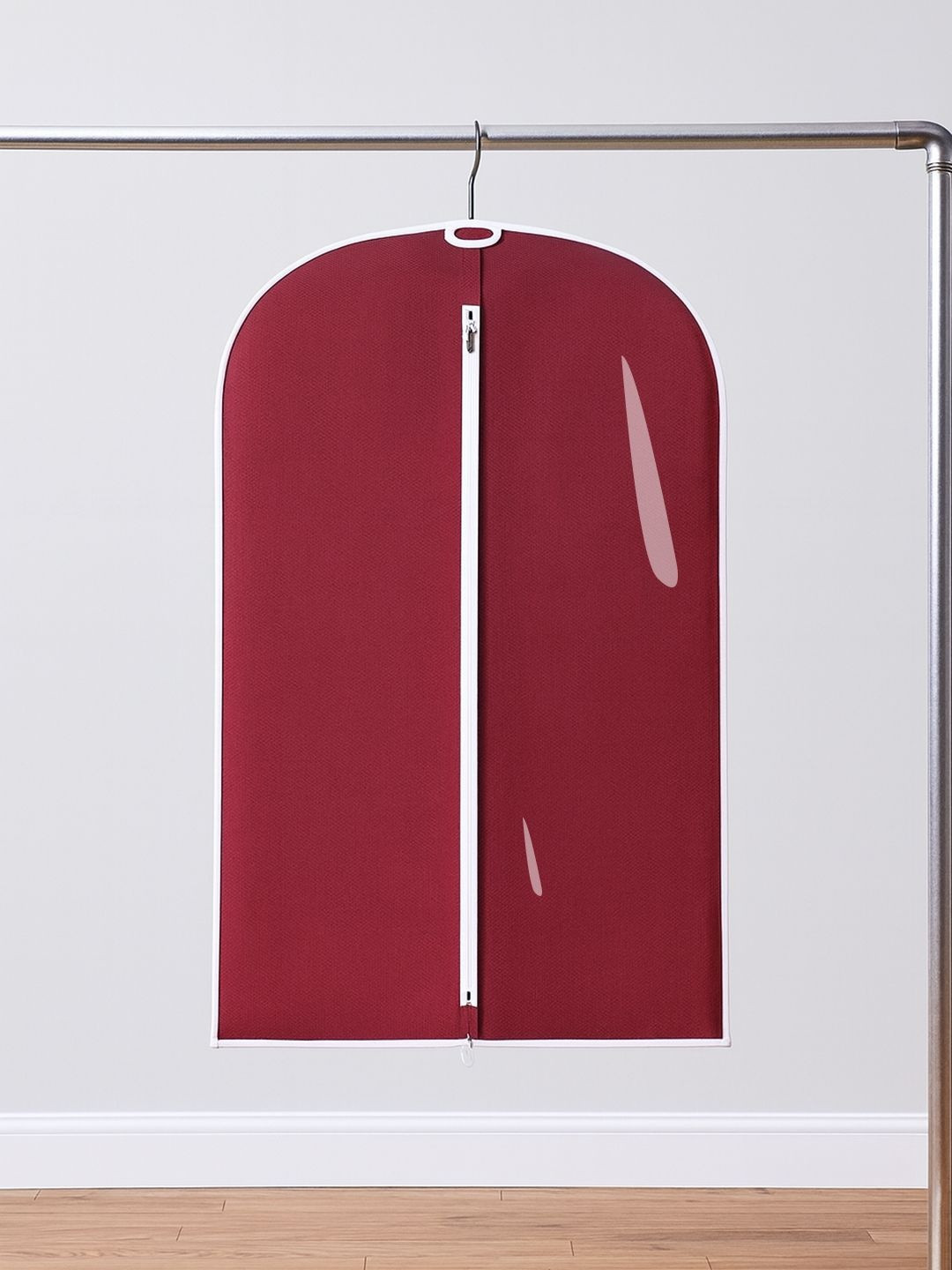 Kuber Industries Maroon Regular Foldable Suit Organiser