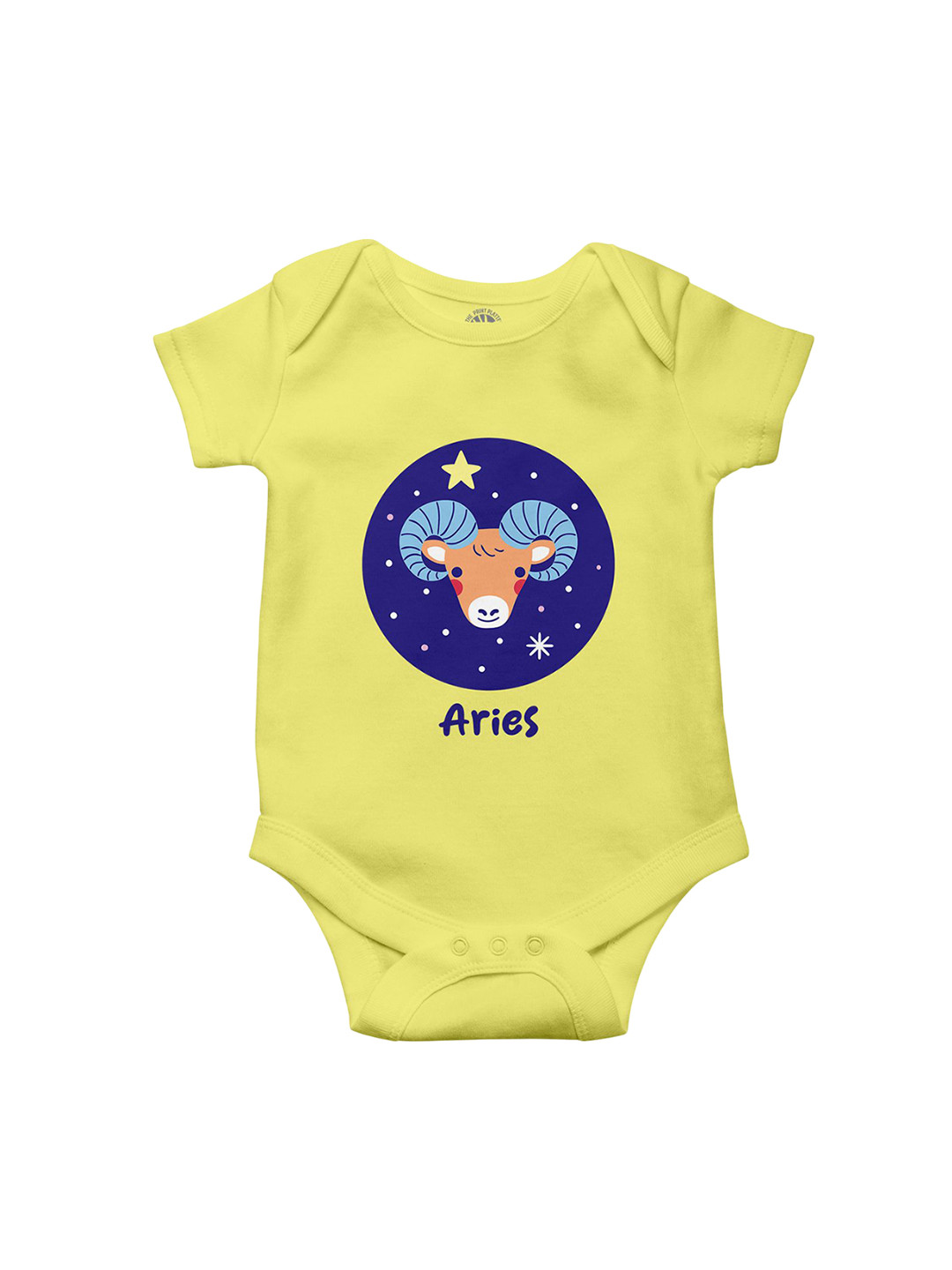 THE PRINT PLATTER Kids Aries Printed Cotton Envelope Neck Ultra Bio Wash Bodysuit