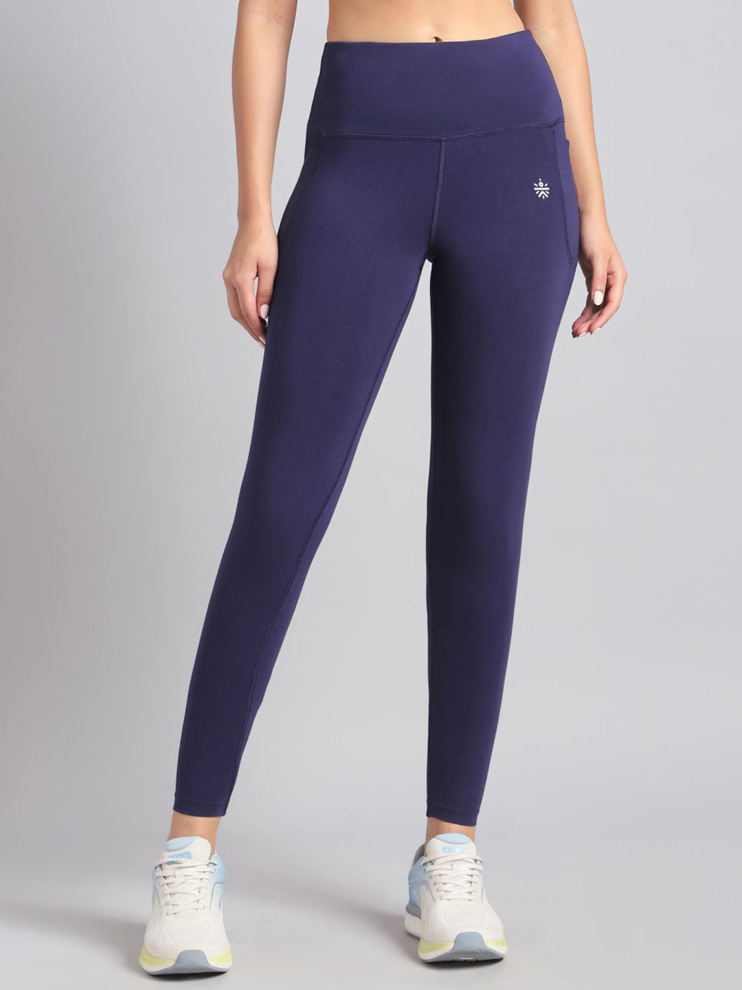 CULT Women's Navy Yoga Flow Cotton Graphic Tights