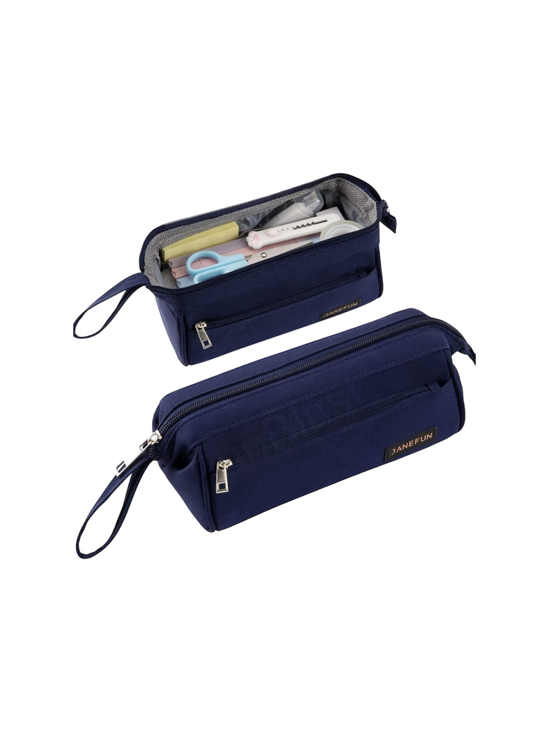 YK  Navy Blue Zipper Multi-Purpose Travel Pouch