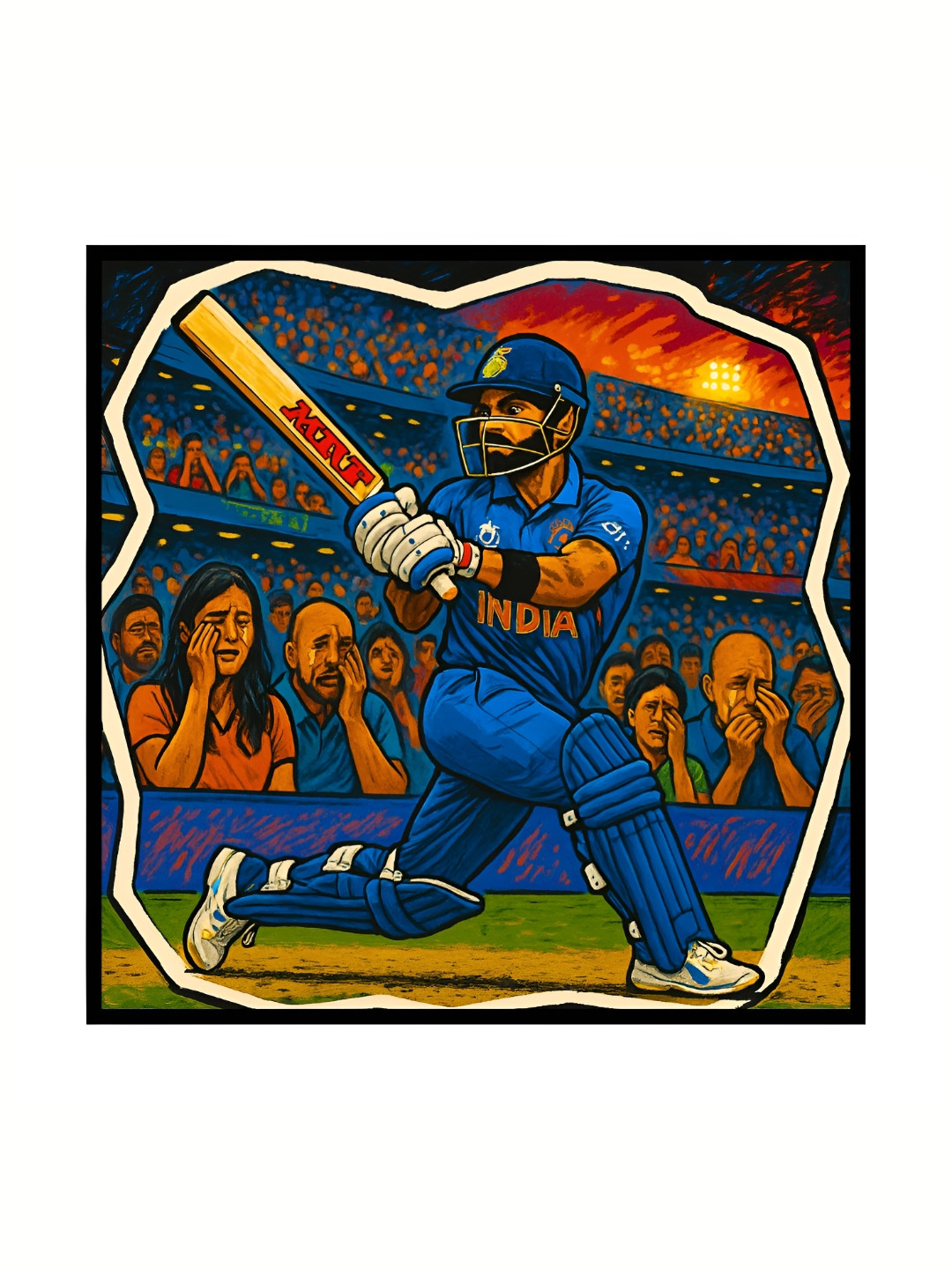 GIFTODAY Blue & Orange-Coloured Printed Decorative Magnets