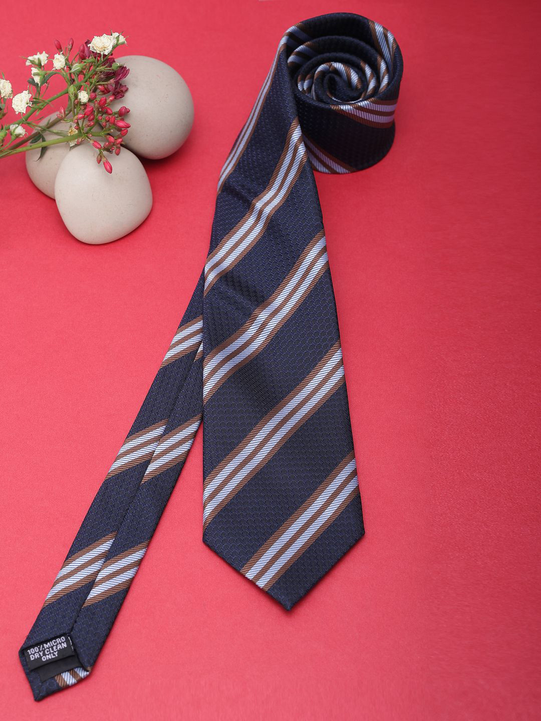 Alvaro Castagnino Men Striped Skinny Tie