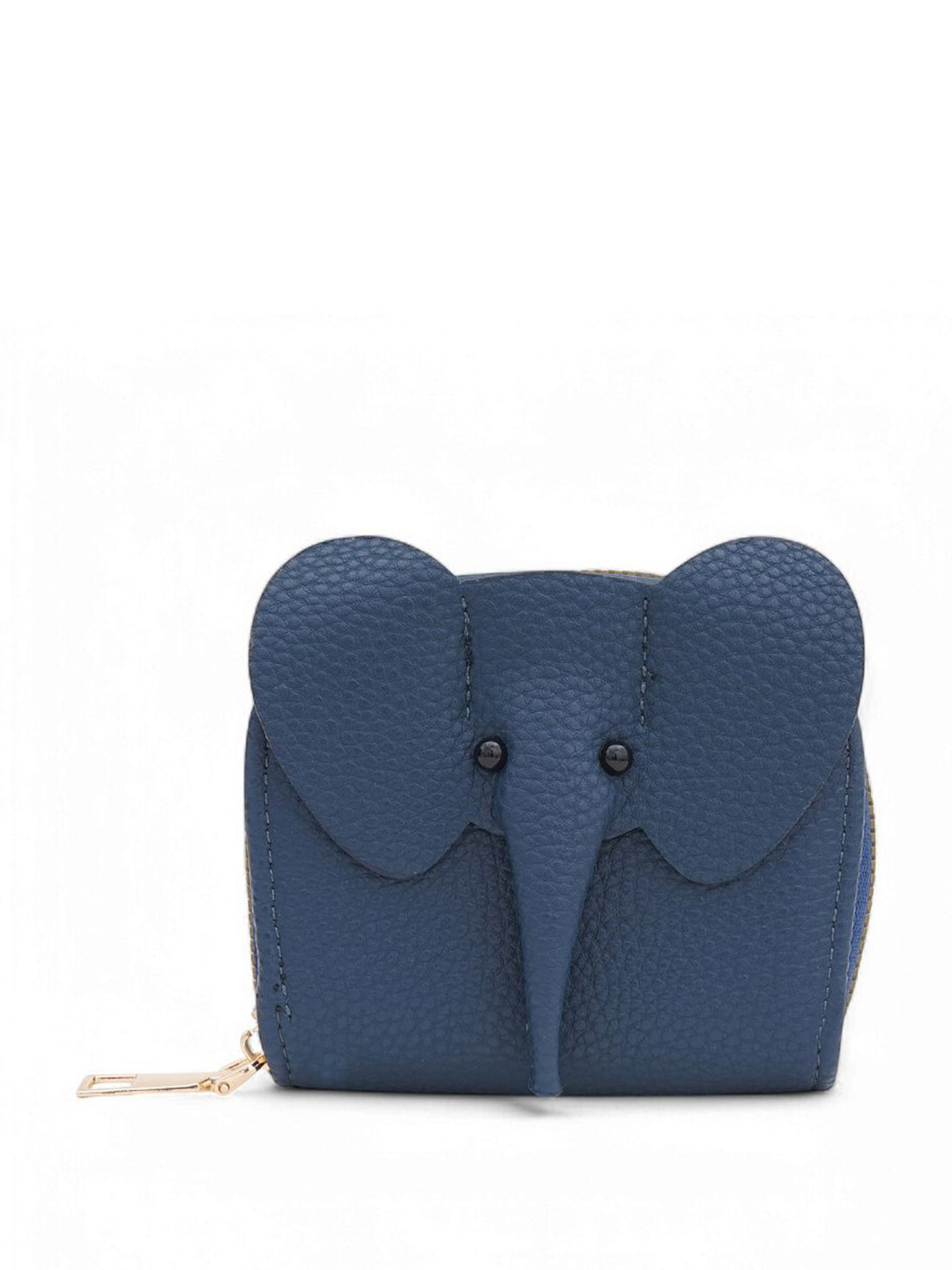 CLARABAE Men Elephant-Shaped Faux Leather Zip-Around Wallet
