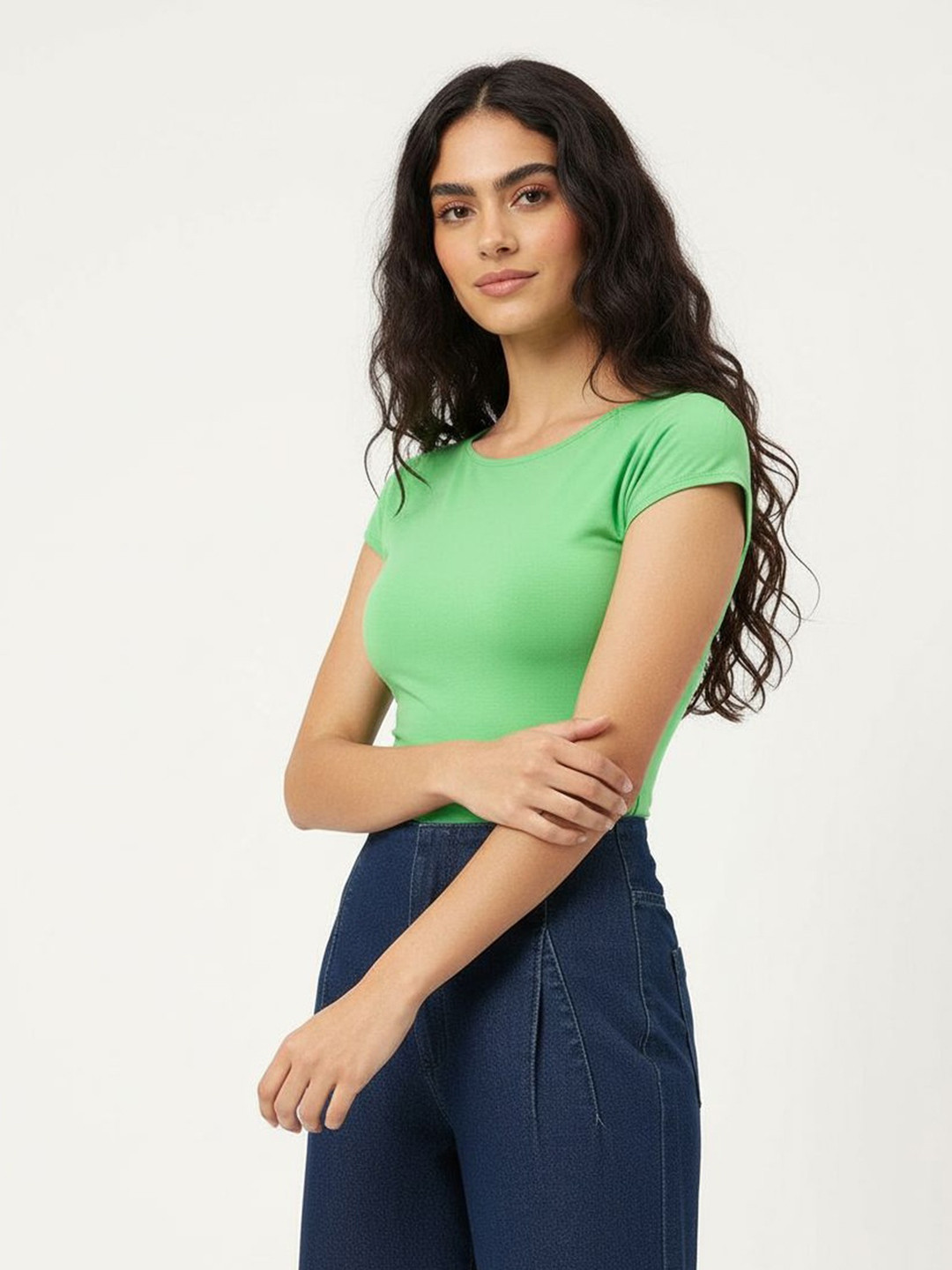 DressBerry Feminine Edge Backless Fitted Top