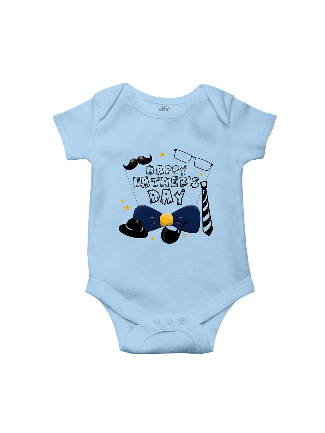 THE PRINT PLATTER Infants Father Day  Printed Envelope Neck Cotton Bodysuit