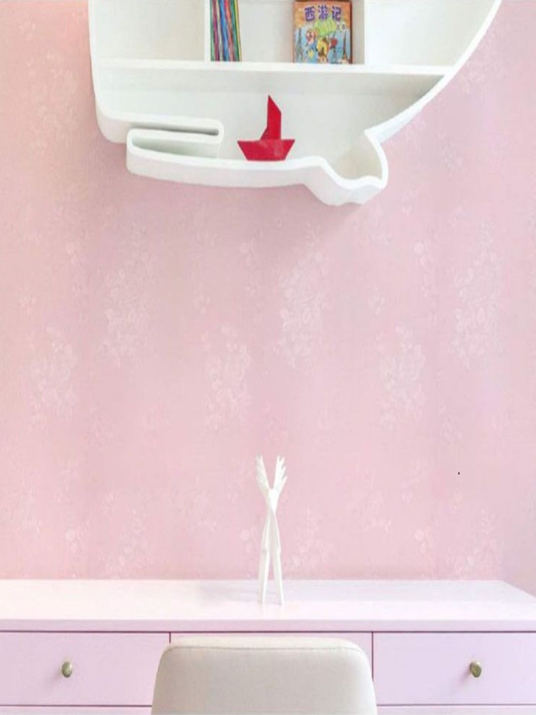 SEKHMET Pink Floral Printed Self Adhesive Wallpaper