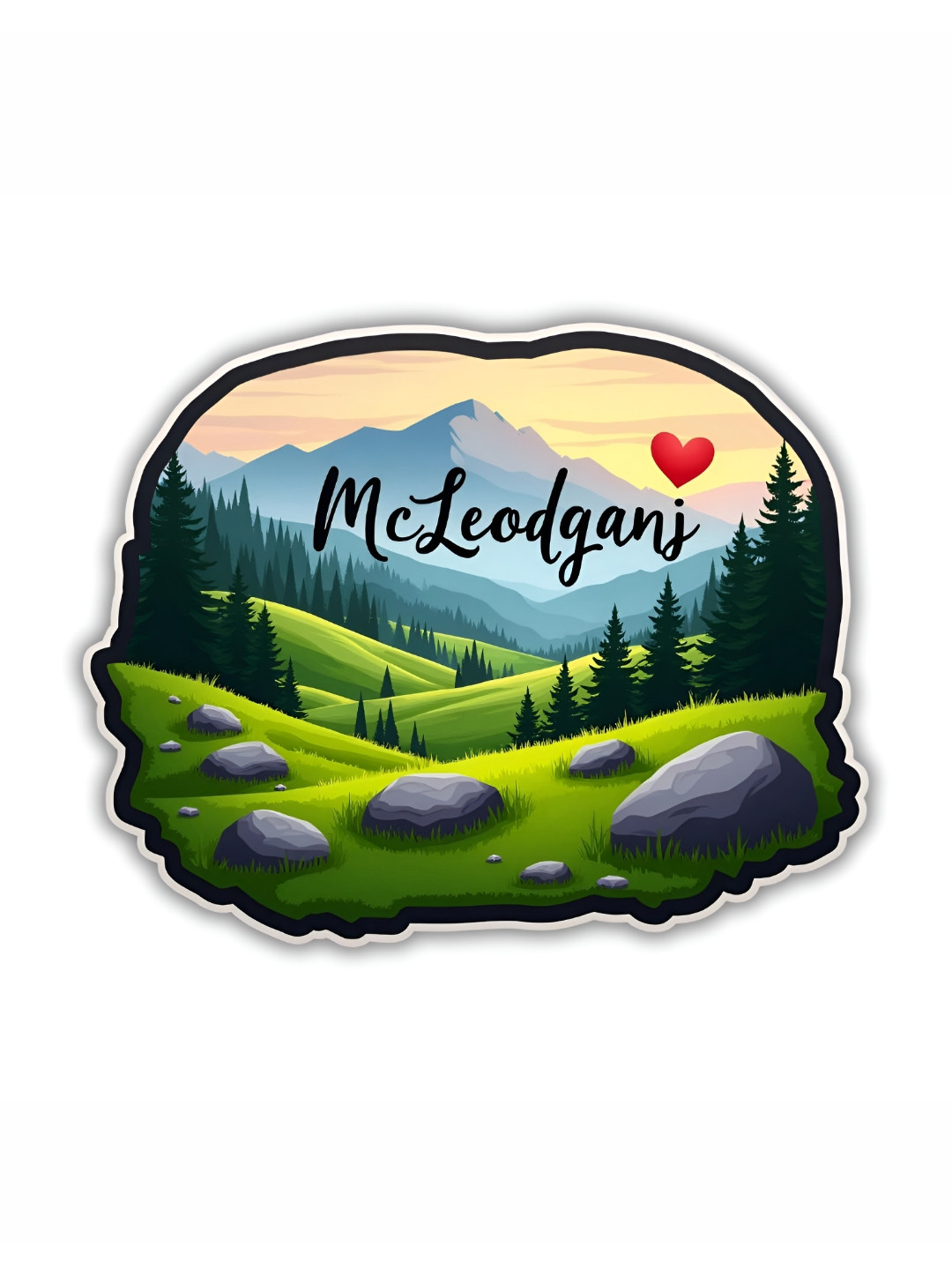 GIFTODAY Greeb & Blue Printed Decorative Magnets