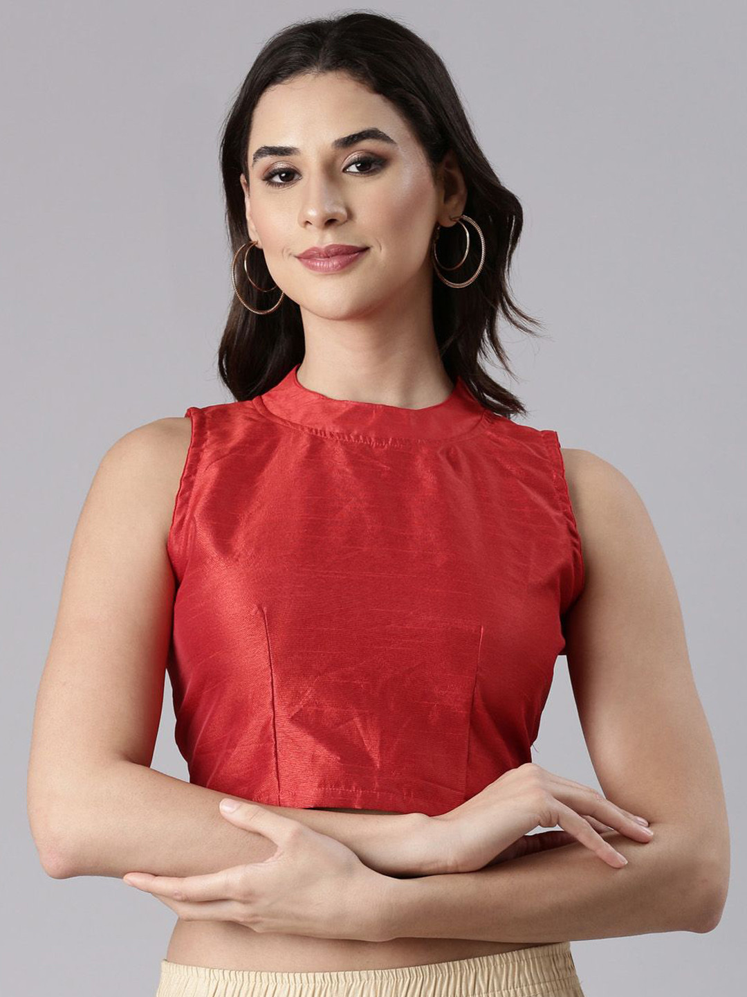 Souchii High Neck Saree Blouse