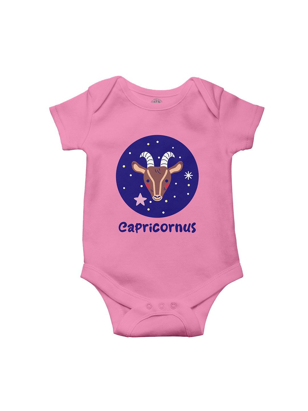THE PRINT PLATTER Infants Kids Capricornus Printed Cotton Envelope Neck Bodysuit