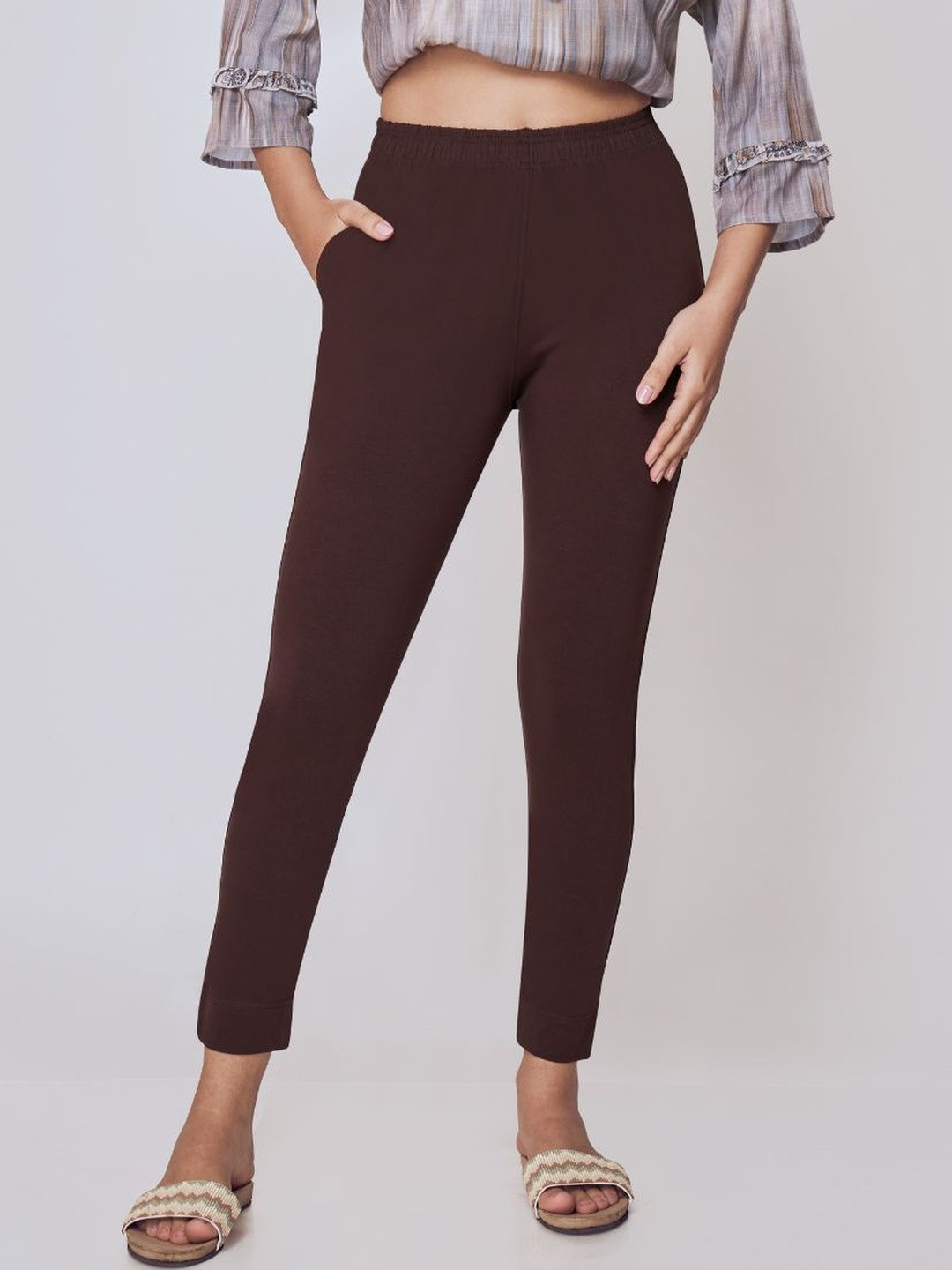 Lango Mid Rise Cotton Ankle Length Leggings