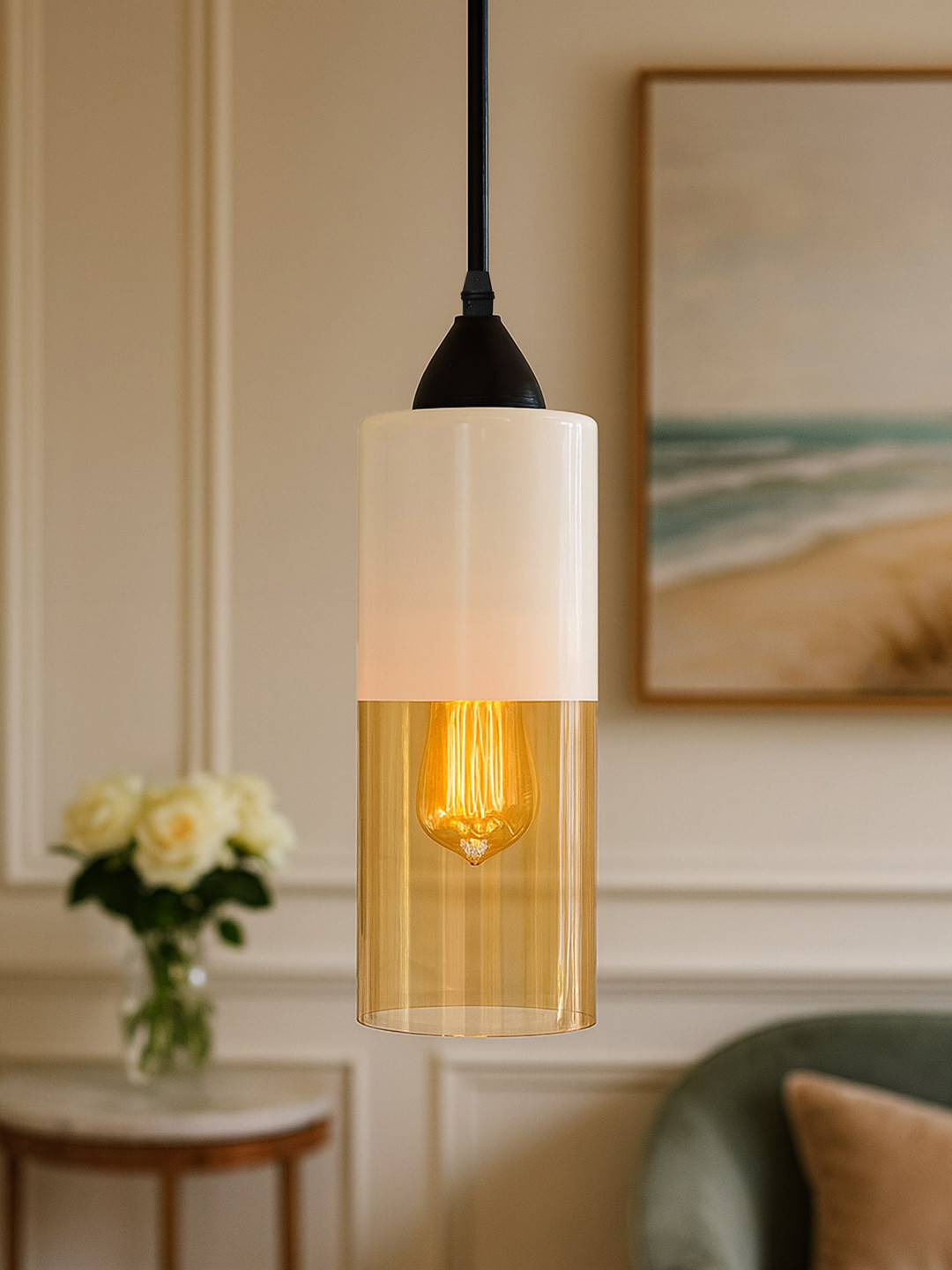 Homesake White Glass Pendant Light