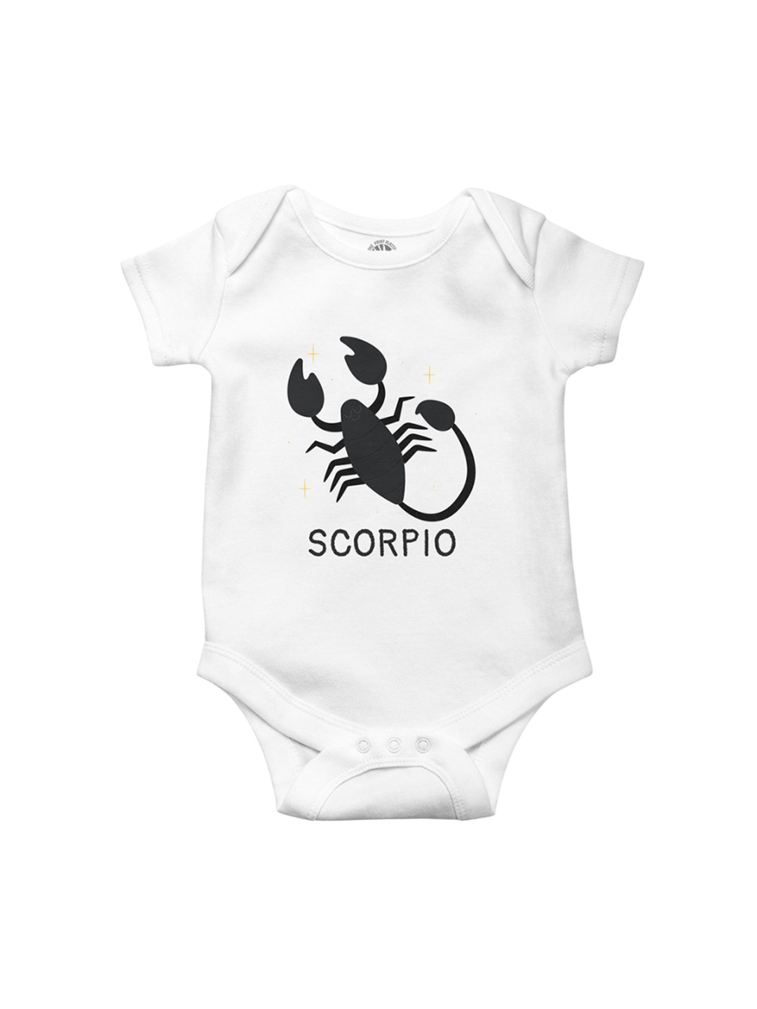 THE PRINT PLATTER Kids Scorpio Printed Cotton Envelope Neck Ultra Bio Wash Bodysuit