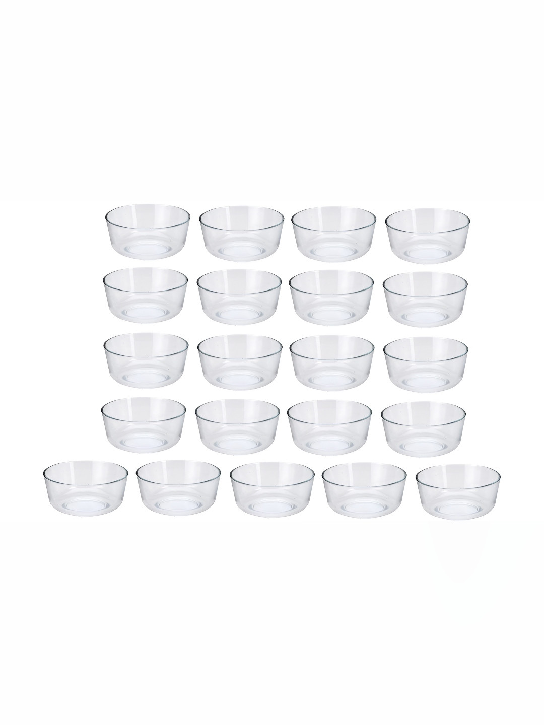 1ST TIME Transparent 21 Pieces Glass Dishwasher Safe Serving Bowls