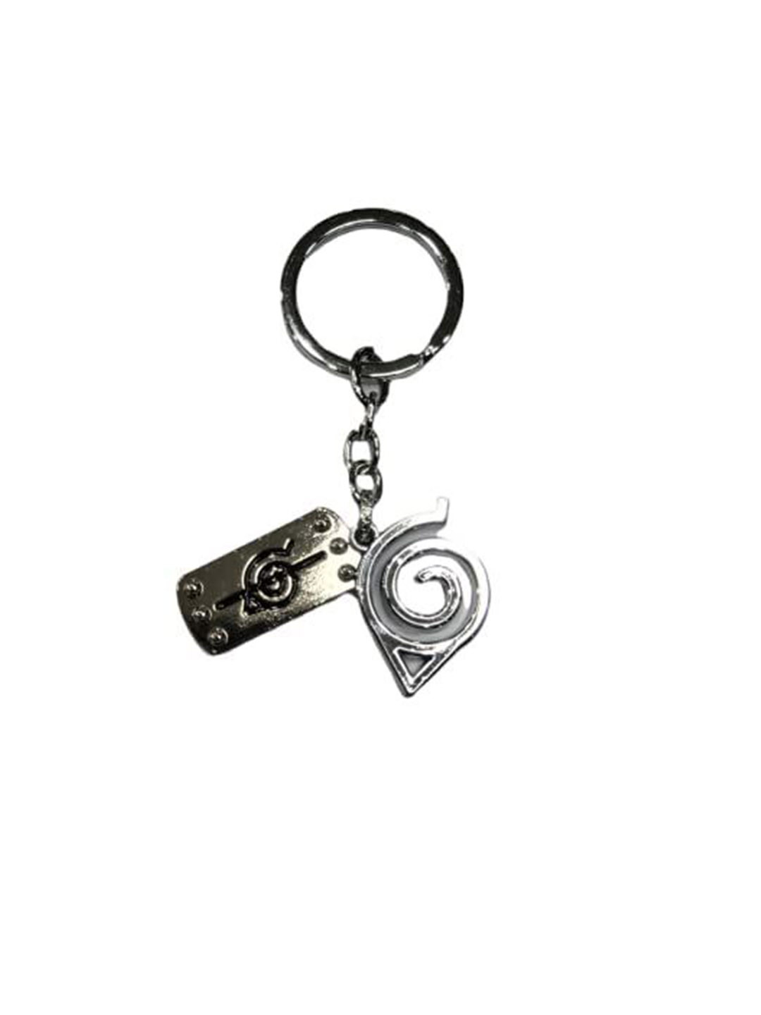 AUGEN Naruto 2 Stainless Steel Textured Key chain With Key Ring
