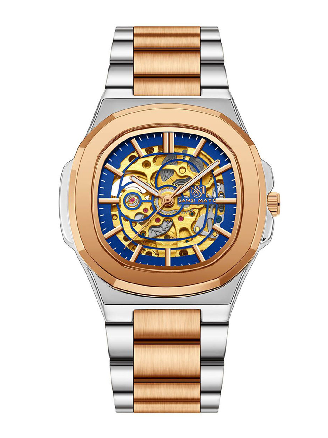 SANSIMAYO Zues Dial & Stainless Steel Analogue Automatic Motion Watch