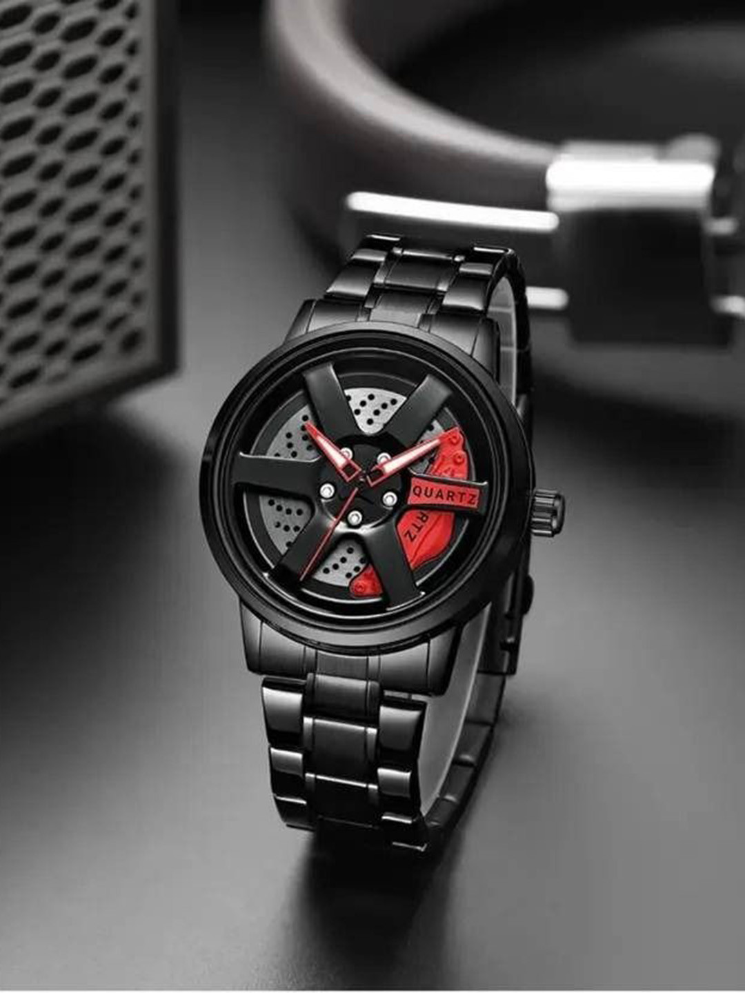 Blutech Men Patterned Stainless Steel Bracelet Style Straps Analogue Watch 6WhlRd_14