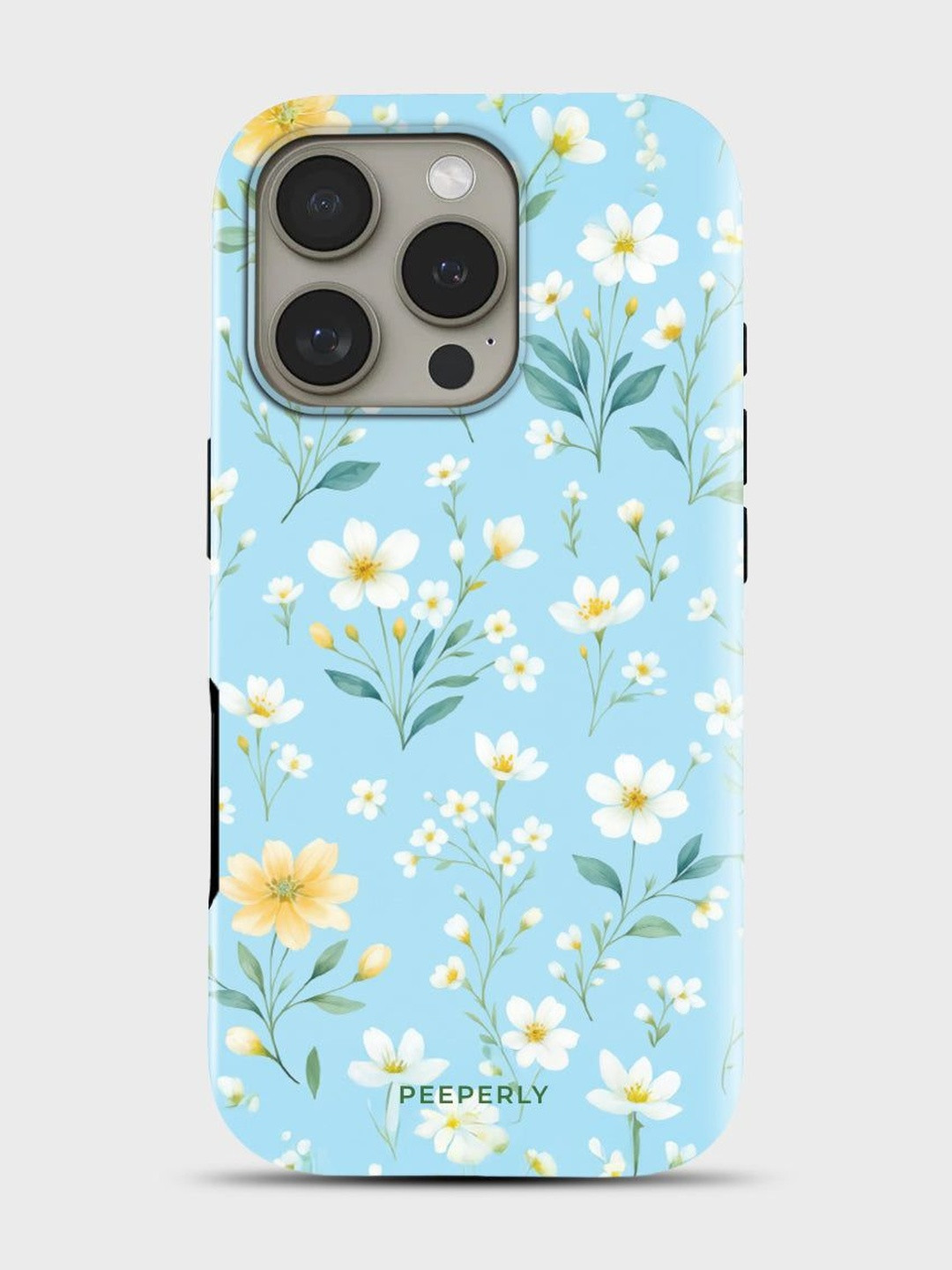 PEEPERLY Women Eternal Bloom Printed Impact Resistant iPhone 13 Pro Crystal Back Case