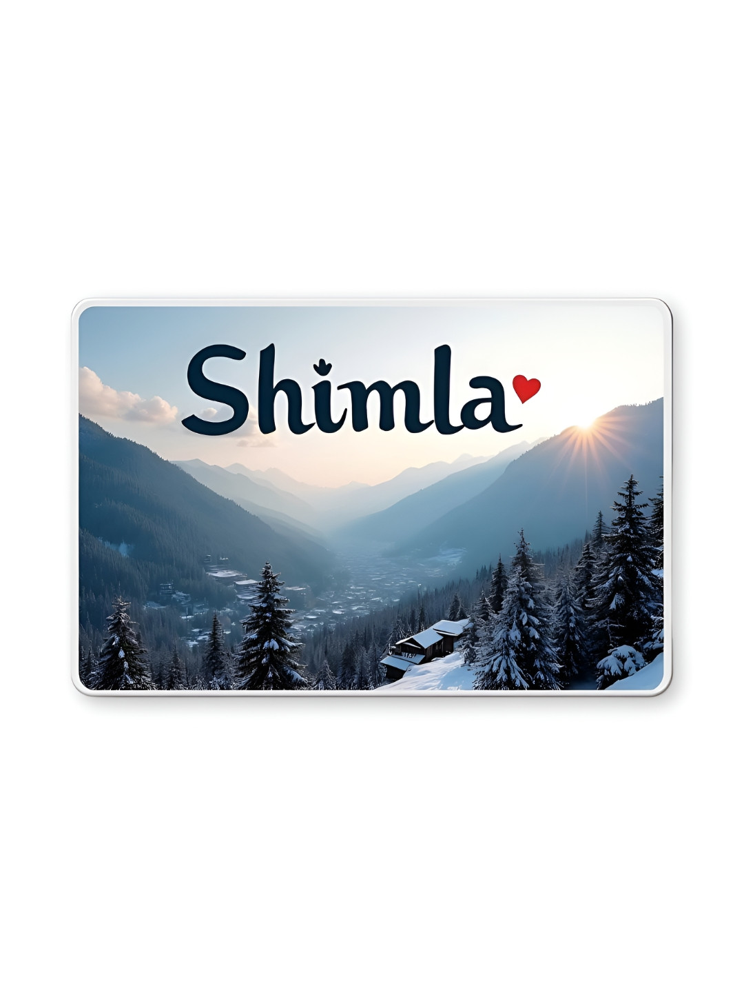 GIFTODAY Blue & Grey Shimla Printed Decorative Magnets