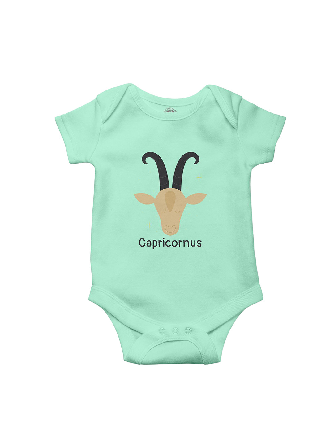 THE PRINT PLATTER Kids Infants Capricornus Printed Envelope Neck Bio Wash Cotton Bodysuit
