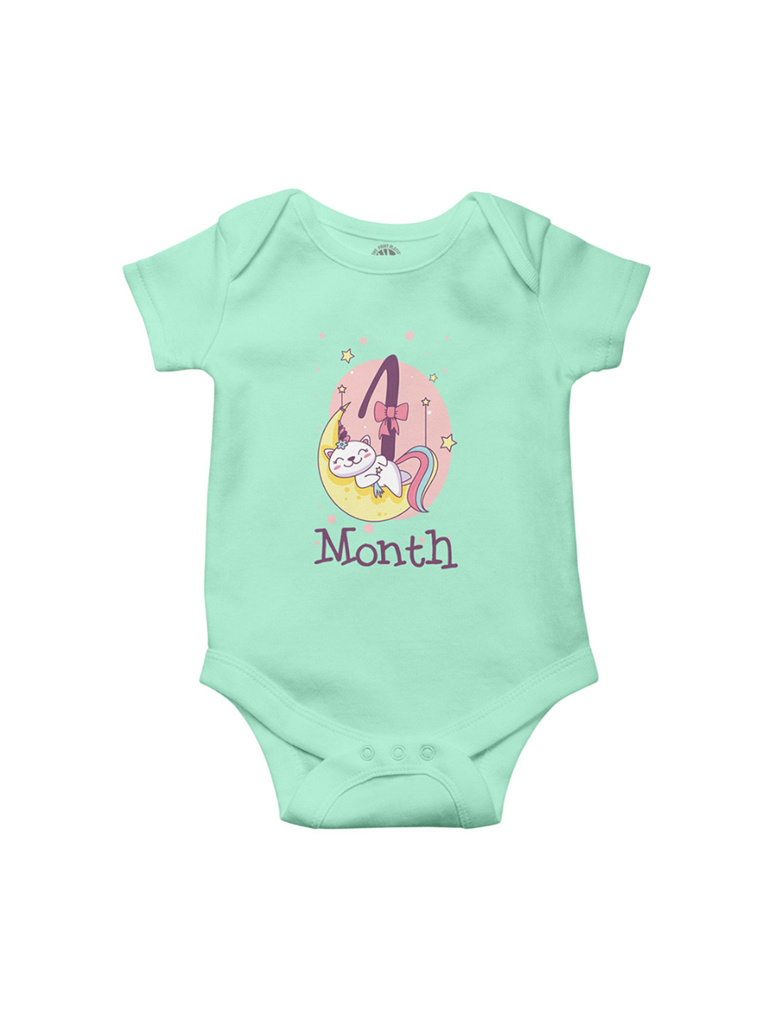 THE PRINT PLATTER Infants Printed Cotton Envelope Neck Bodysuit With Ultra Bio Wash