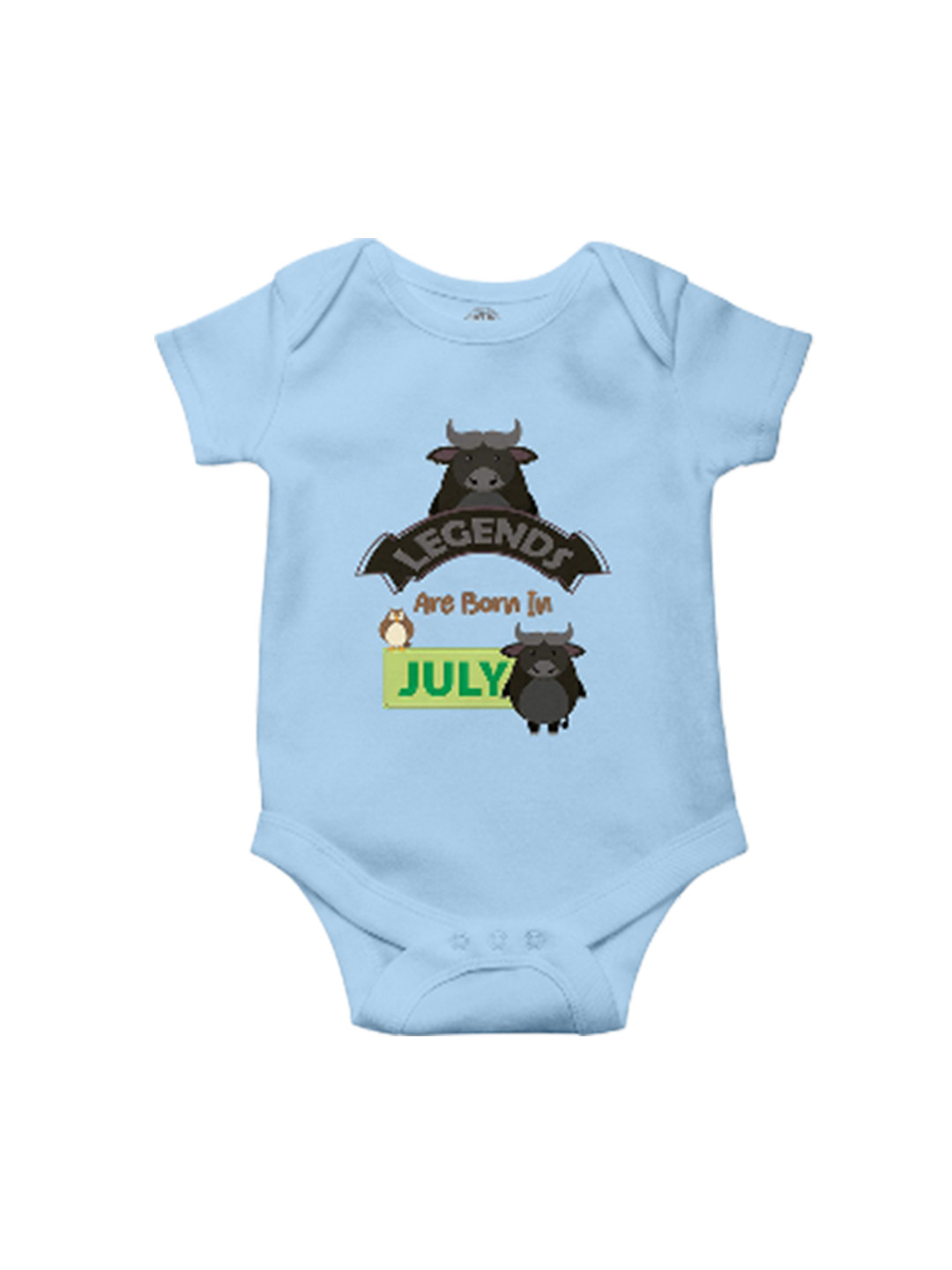 THE PRINT PLATTER Kids Infants Legends In July Printed Envelope Neck Bio Wash Bodysuit