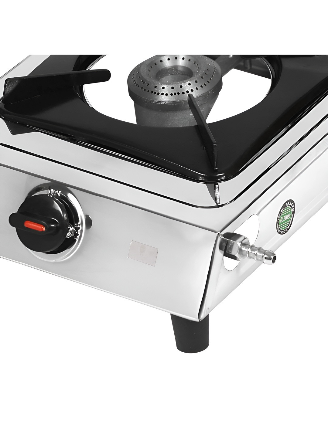 Suntex White & Black Stainless Steel 2 Burners Manual Gas Stove