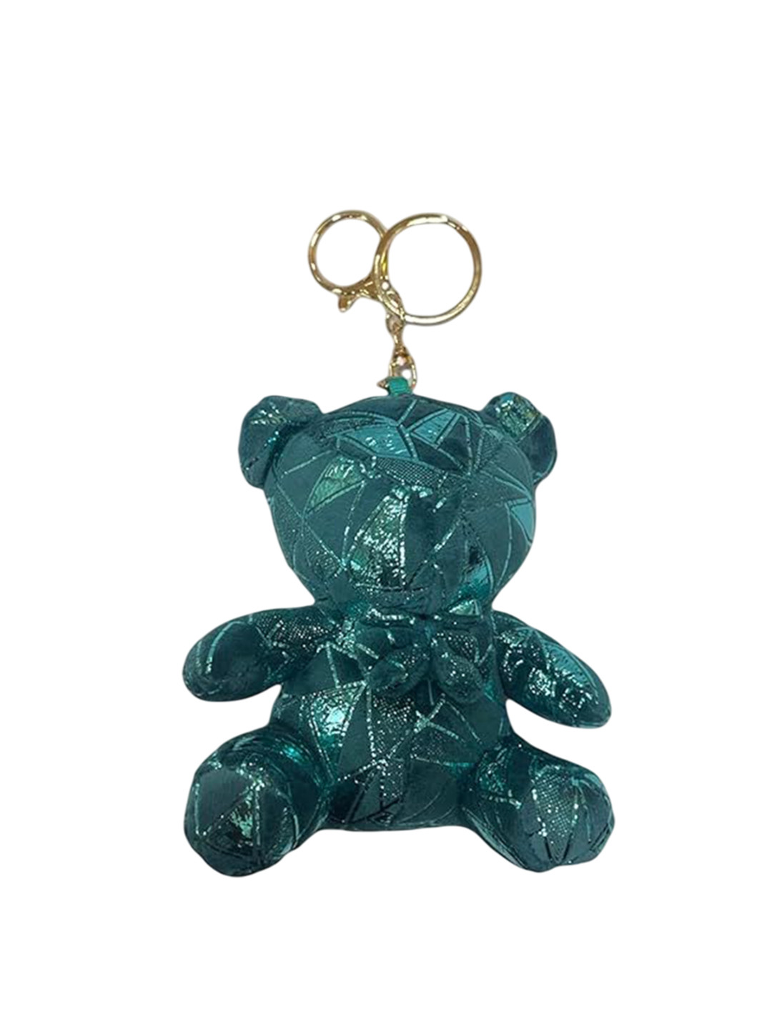 AUGEN Teddy Turquoise Cute Soft Toy Metallic Key Chain