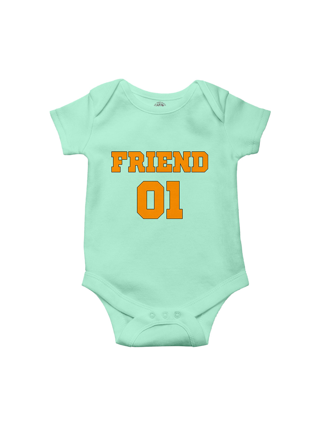 THE PRINT PLATTER Kids Best Friend Printed Cotton Bodysuit With Envelope Neck