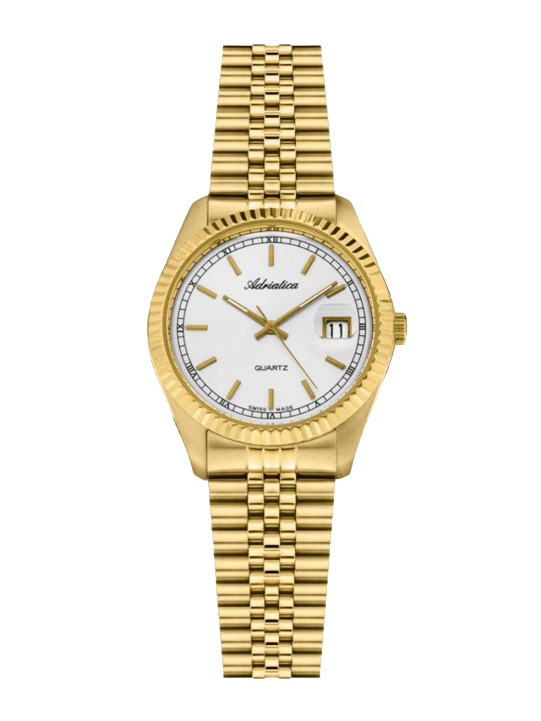 Adriatica Stainless Steel Dial & Bracelet Style Straps Analogue Watch A3090.1113Q