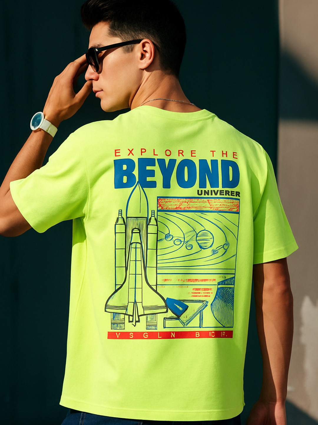 Explore the Beyond Graphic Drop-Shoulder T-shirt