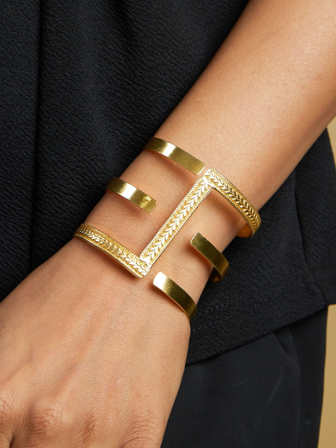 Amossh 18K Gold-Plated Cuff Bracelet