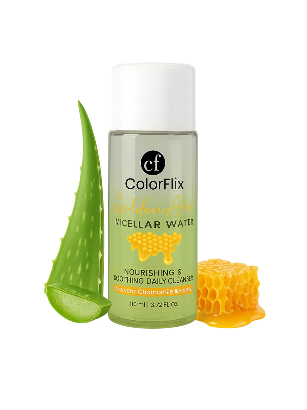 COLORFLIX Golden Aloe Micellar Water With Chamomile & Honey Makeup Remover - 110ML